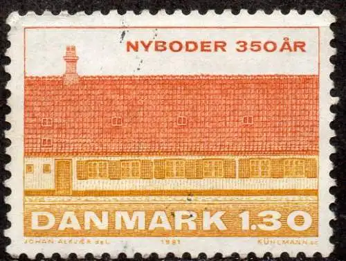 Dänemark, Mi-Nr. 728 gest., 350 Jahre Stadtteil Nyboder in Kopenhagen