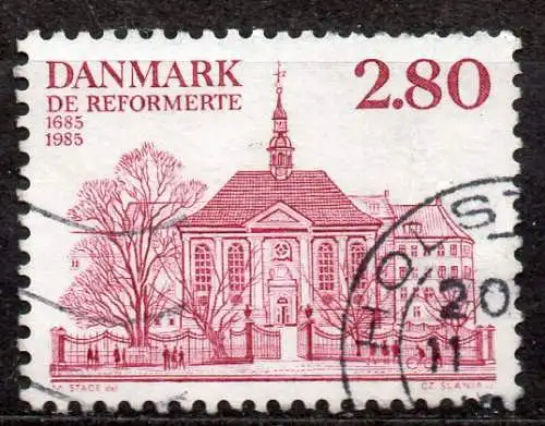 Dänemark, Mi-Nr. 828 gest., 300 Jahre französische und deutsche reformierte Kirche in Dänemark