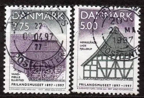 Dänemark, Mi-Nr. 1147 + 1148 gest., 100 Jahre Freilichtmuseum