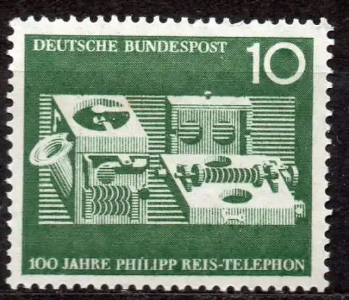 BRD, Mi-Nr. 373 **, 100 Jahre Telefon von Philipp Reis