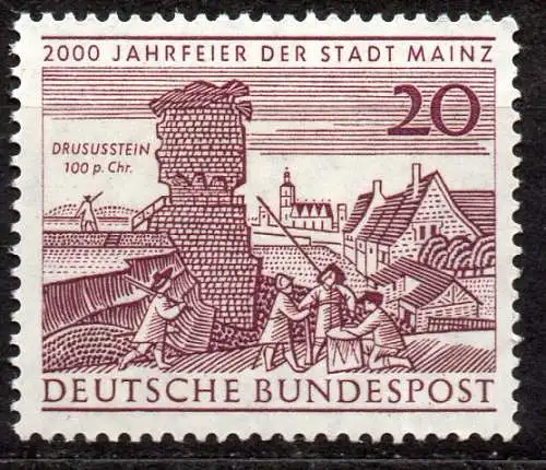 BRD, Mi-Nr. 375 **, 2000 Jahre Mainz