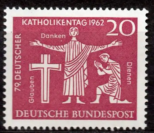 BRD, Mi-Nr. 381 **, Deutscher Katholikentag 1962 Hannover