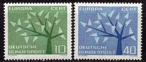 BRD, Mi-Nr. 383 - 384 **, kompl., Europa CEPT 1962