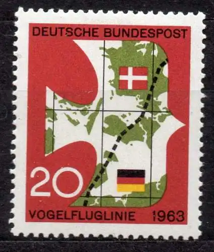 BRD, Mi-Nr. 399 **, Einweihung der Vogelfluglinie 