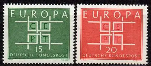 BRD, Mi-Nr. 406 - 407 **, kompl., Europa CEPT 1963