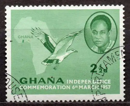 Ghana, Mi-Nr. 2 gest. Unabhängigkeit