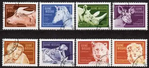 Guinea-Bissau, Mi-Nr. 1096 - 1103 gest., kompl., Tiere