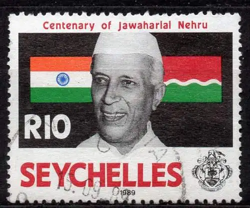 Seychellen, Mi-Nr. 689 gest., Nehru (indischer Premierminister)