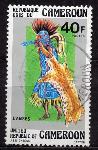 Kamerun, Mi-Nr. 821 gest., Einheimische Tänze