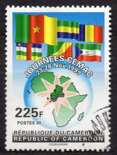 Kamerun, Mi-Nr. 1238 gest., 5 Jahre Zentralafrikanische Wirtschafts- und Währungsgemeinschaft