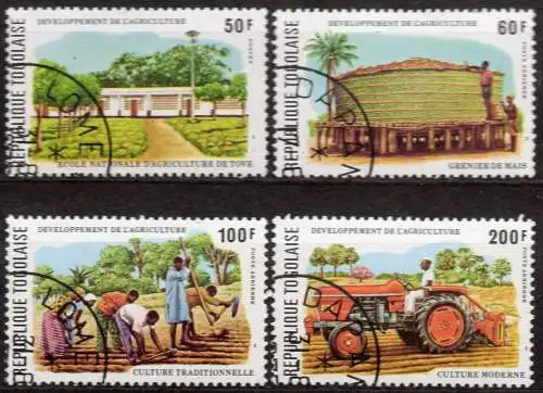 Togo, Mi-Nr. 1241 - 1244 gest., kompl., Landwirtschaftliche Entwicklung