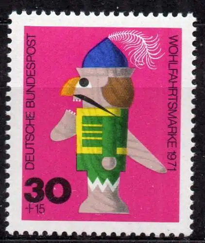 BRD, Mi-Nr. 707 **, Wohlfahrt 1971 - Altes Holzspielzeug