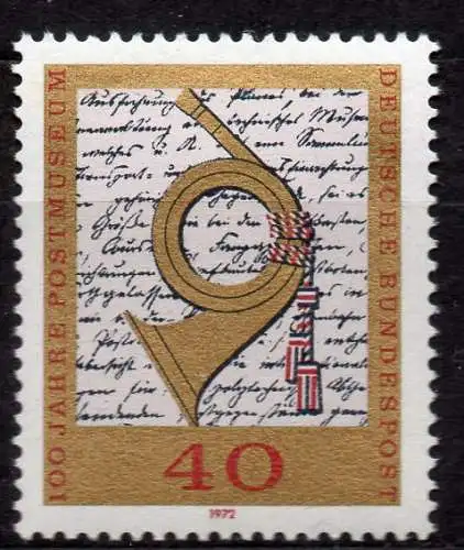 BRD, Mi-Nr. 739 **, 100 Jahre Postmuseum