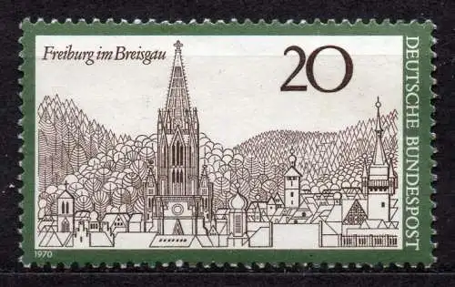 BRD, Mi-Nr. 654 **, Fremdenverkehr: Freiburg im Breisgau