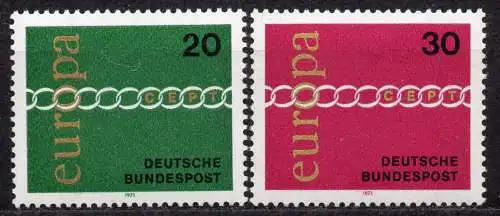 BRD, Mi-Nr. 675 - 676 **, kompl., Europa CEPT 1971