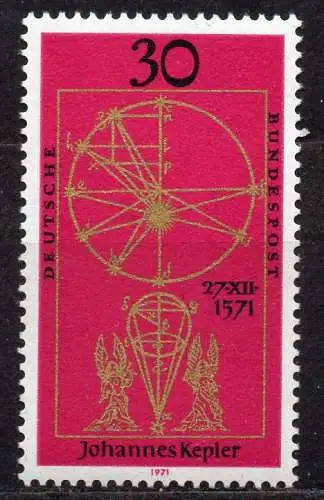 BRD, Mi-Nr. 688 **, 400. Geburtstag von Johannes Kepler