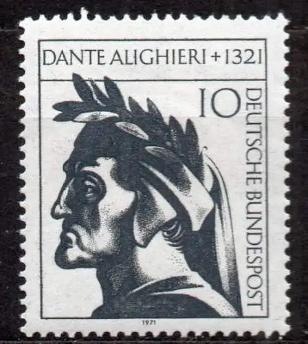 BRD, Mi-Nr. 693 **, 650. Todestag von Dante Alighieri