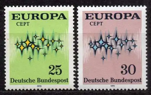 BRD, Mi-Nr. 716 - 717 **, kompl., Europa CEPT 1972