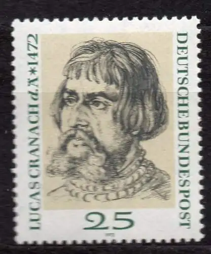 BRD, Mi-Nr. 718 **, 500. Geburtstag von Lucas Cranach