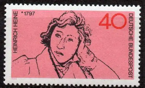 BRD, Mi-Nr. 750 **, Heinrich Heine