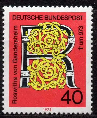 BRD, Mi-Nr. 770 **, 1000. Todestag von Roswitha von Gandersheim