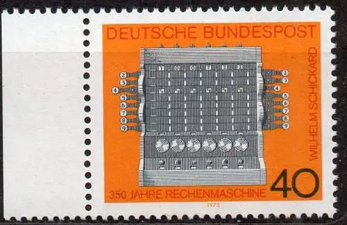 BRD, Mi-Nr. 778 **/, 350 Jahre Rechenmaschine