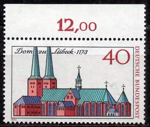 BRD, Mi-Nr. 779 **, OR, 800 Jahre Dom zu Lübeck