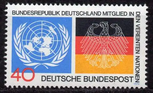 BRD, Mi-Nr. 781 **, Aufnahme der Bundesrepublik in die UNO