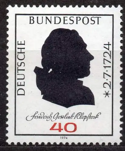 BRD, Mi-Nr. 809 **, Friedrich Gottlieb Klopstock