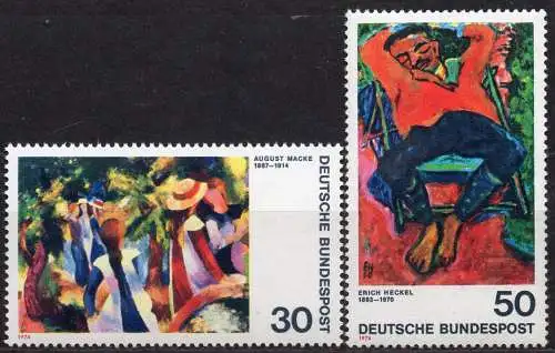 BRD, Mi-Nr. 816 - 817 **, kompl., Deutscher Expressionismus