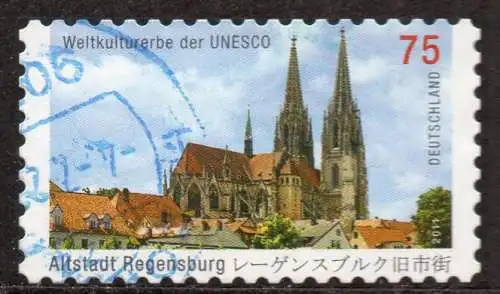 BRD, Mi-Nr. 2850 gest., gestanzt, UNESCO Welterbe - Altstadt von Regensburg