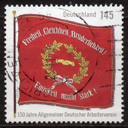 BRD, Mi-Nr. 2997 gest., 150 Jahre Deutscher Arbeiterverein