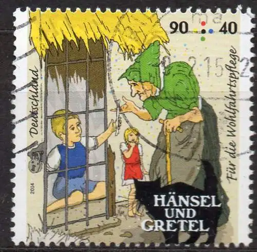 BRD, Mi-Nr. 3057 gest., Wohlfahrt 2014, Grimms Märchen: Hänsel und Gretel