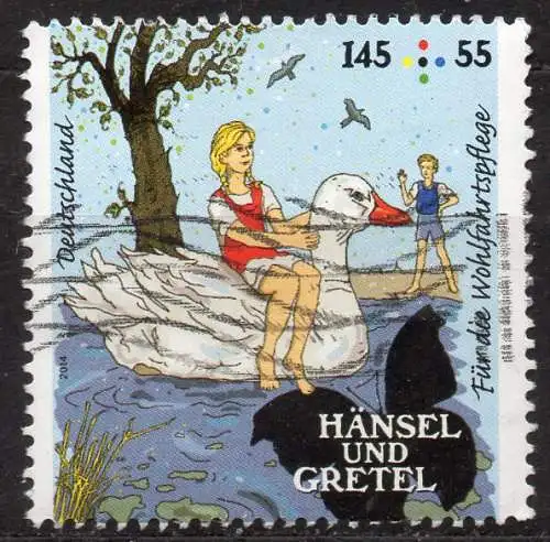 BRD, Mi-Nr. 3058 gest., Wohlfahrt 2014, Grimms Märchen: Hänsel und Gretel