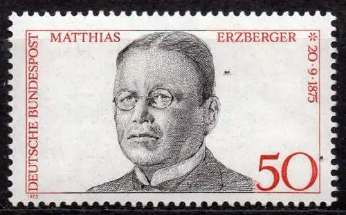 BRD, Mi-Nr. 865 **, 100. Geburtstag von Mathias Erzberger