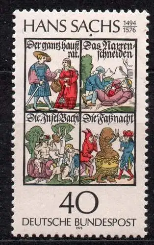 BRD, Mi-Nr. 877 **, 400. Todestag von Hans Sachs
