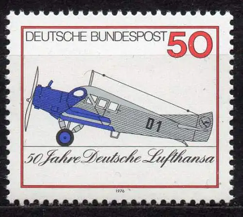BRD, Mi-Nr. 878 **, 50 Jahre Deutsche Lufthansa