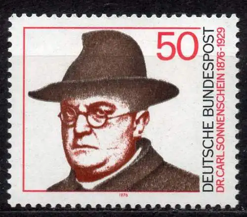 BRD, Mi-Nr. 892 **, 100. Geburtstag von Dr. Carl Sonnenschein