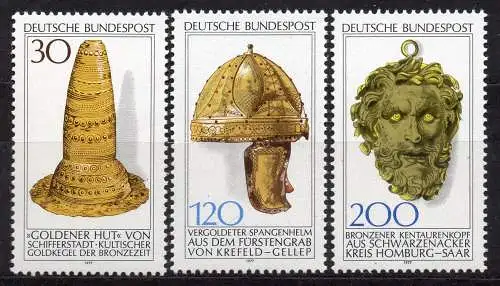 BRD, Mi-Nr. 943 - 945 **, kompl., Archäologisches Kulturgut