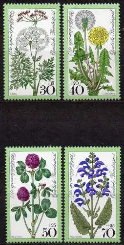 BRD, Mi-Nr. 949 - 952 **, kompl., Wohlfahrt 1977: Wiesenblumen