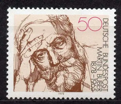 BRD, Mi-Nr. 962 **, 100. Geburtstag von Martin Buber