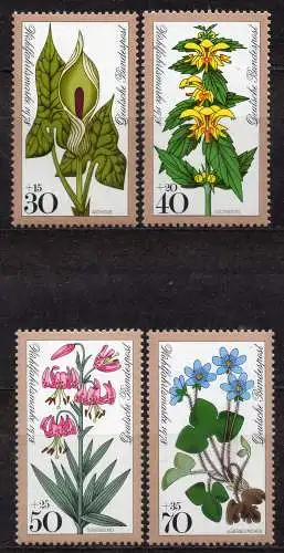 BRD, Mi-Nr. 982 - 985 **, kompl., Wohlfahrt 1978 - Waldblumen