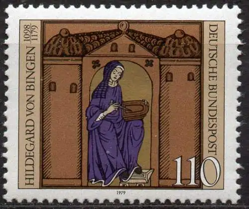 BRD, Mi-Nr. 1018 **, 800. Todestag von Hildegard von Bingen