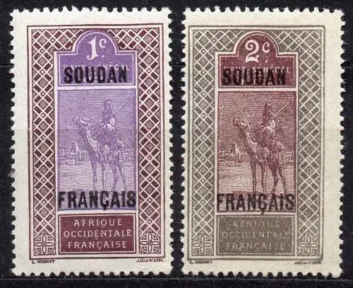 Französisch-Sudan, Mi-Nr. 20 + 21 **, Tuareg