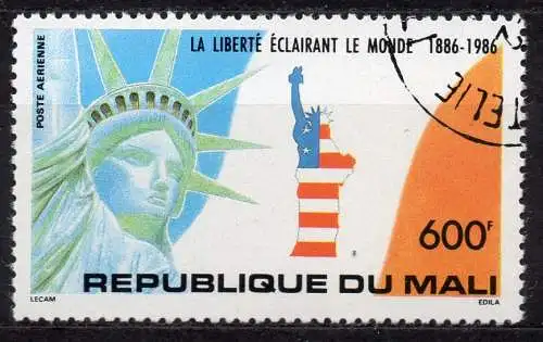 Mali, Mi-Nr. 1064 gest., 100 Jahre Freiheitsstatue New York