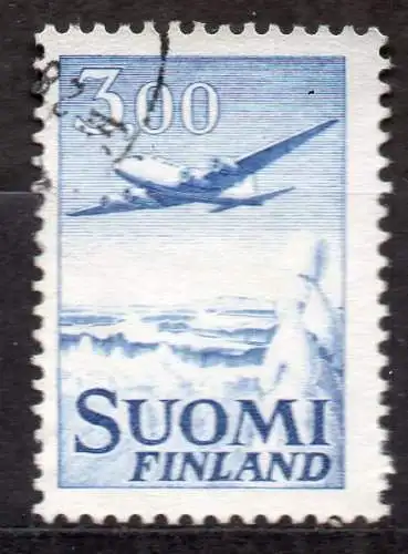 Finnland, Mi-Nr. 579 x I gest., Flugzeug Douglas DC 6