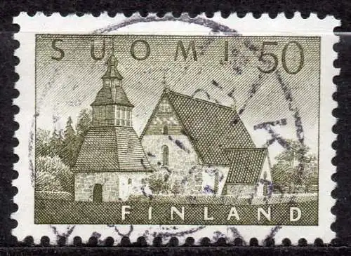 Finnland, Mi-Nr. 474 gest., Kirche von Lammi