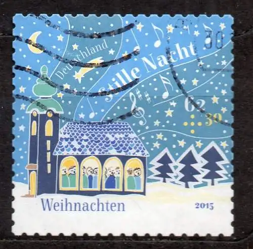 BRD, Mi-Nr. 3186 gest., gestanzt, Weihnachten 2015