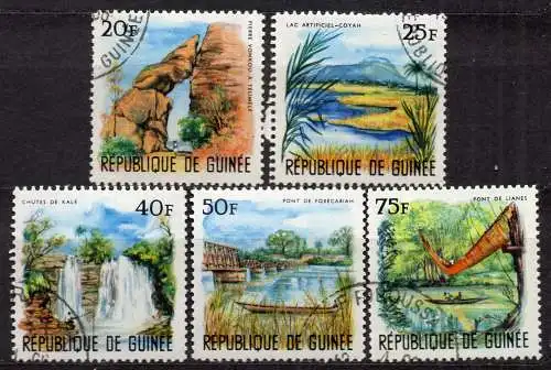 Guinea, Mi-Nr. 359, 360, 361, 362 + 363 gest., Landschaften