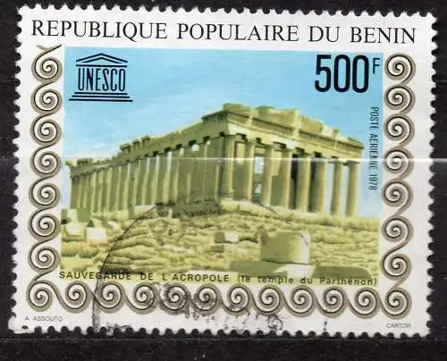 Benin, Mi-Nr. 158 gest., Akropolis, Athen